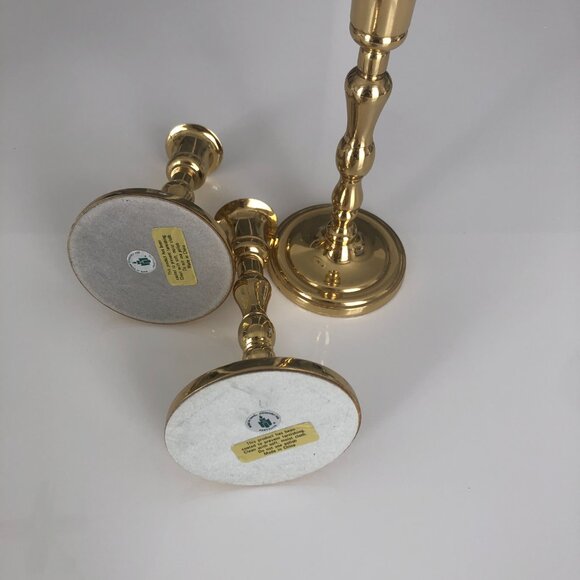 Gold colour candleholder set of 3 - Picture 2 of 2